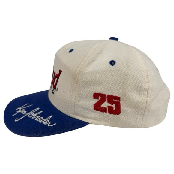 New VTG 90s Ken Schrader Bud Racing Snapback Hat #25 Cap Budweiser Embroidery - Picture 5 of 10